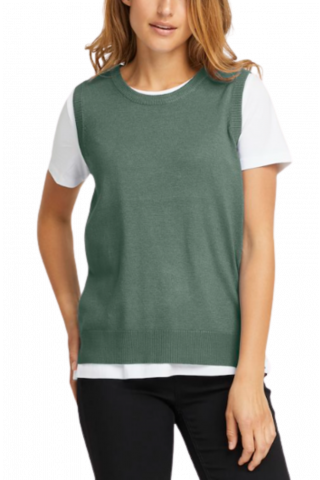 FRANSA WOMEN'S WOOL VEST FRBLUME VE 1 20610792-GRE