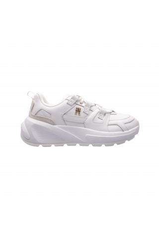 TOMMY HILFIGER - TH PREMIUM RUNNER LEATHER WHITE SNEAKER