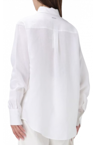 CALVIN KLEIN - LINEN BLEND RELAXED SHIRT WHITE_YAF