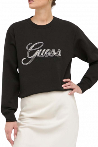 GUESS CN SCRIPT SWEATSHIRT BLACK