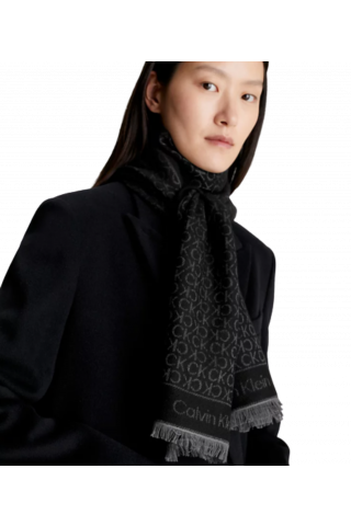 CALVIN KLEIN - MONOGRAM JACQUARD SCARF 40X180
