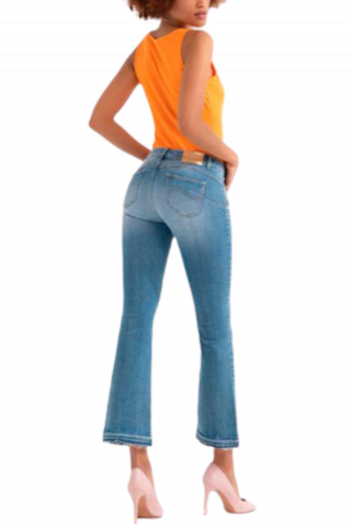 FRACOMINA BELLA F7-CROPPED BELL PERFECT SHAPE JEANS STONEBLEACHED 258