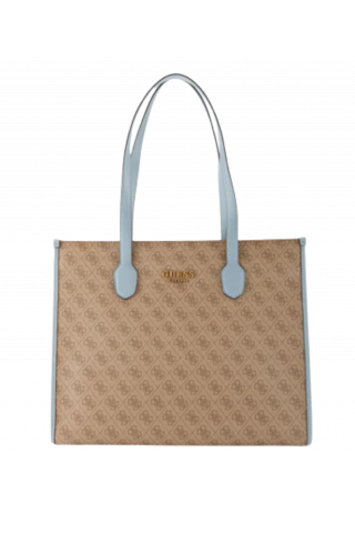 GUESS SILVANA GIRLFRIEND TOTE SN866524_4G LOGO BROWN-CIEL