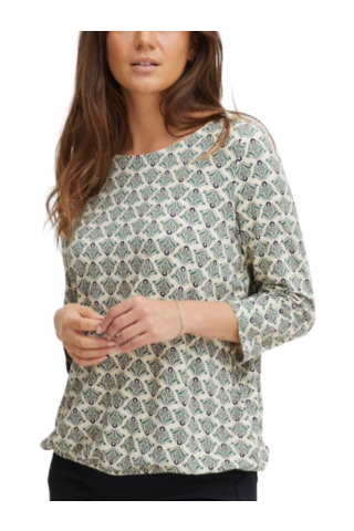 FRANSA BLOUSE FLORAL 3/4 MANIKI.FRFLORA TEE 1