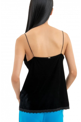 FRACOMINA TANK TOP VELVET BLACK