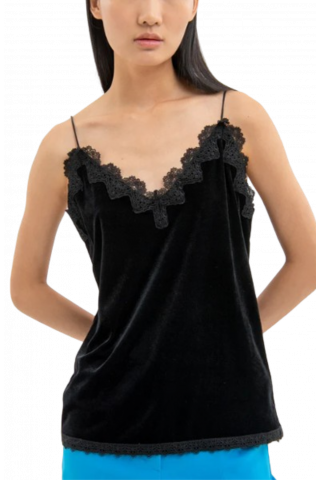 FRACOMINA TANK TOP VELVET BLACK