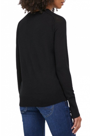 CALVIN KLEIN EXTRA FINE WOOL CREWNECK - CK BLACK - BEH