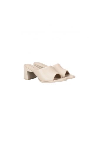 CALVIN KLEIN - HEEL MULE 60 LTH STONY BEIGE