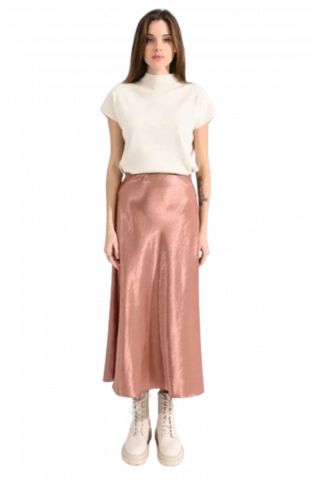 MOLLY BRACKEN LADIES WAVEN SKIRT T1635B OLD PINK FRANCE