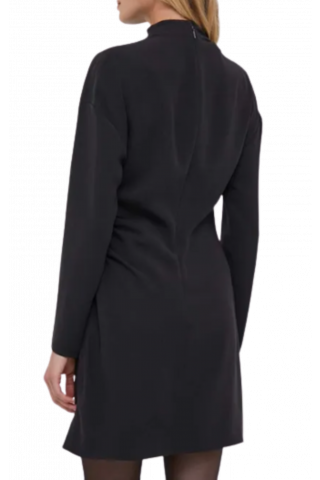 CALVIN KLEIN TWILL LS SHIFT DRESS BLACK - K20K206110_BEH