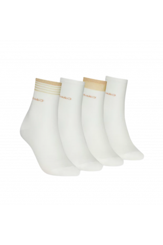 CALVIN KLEIN - CK WOMEN SOCK 4P LUREX HOLIDAY PACK OFF WHITE