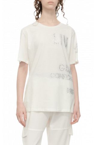 LIU JO - SPORT 1 TA4J52 ECS T-SHIRT ST P M/C WHITE