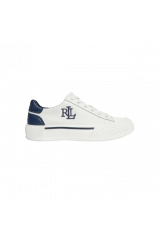 RALPH LAUREN - DAISIE SNEAKER LOW TOP LACE SNOW WHITE/DARK BLUE