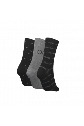 CALVIN KLEIN - CK WOMEN SOCK 3P LUREX LOGO GIFT BLACK COMBO