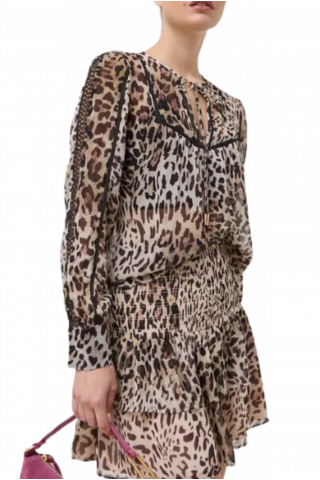 GUESS LS BRIGIDA TOP LEOPARD