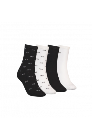 CALVIN KLEIN - CK WOMEN SOCK 4P HOLIDAY PACK BLACK COMBO