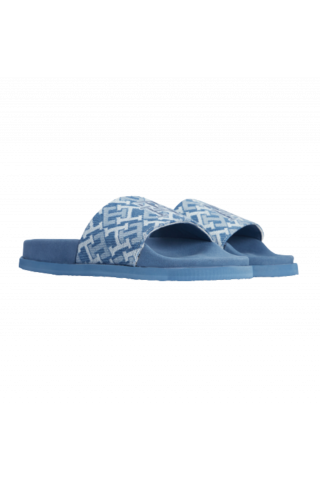 TOMMY HILFIGER DENIM MONOGRAM SLIDE - DENIM BLUE 0G1