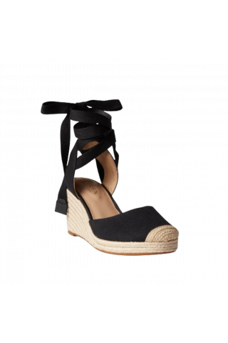 RALPH LAUREN - PAISLEE ESPADRILLES WEDGE BLACK