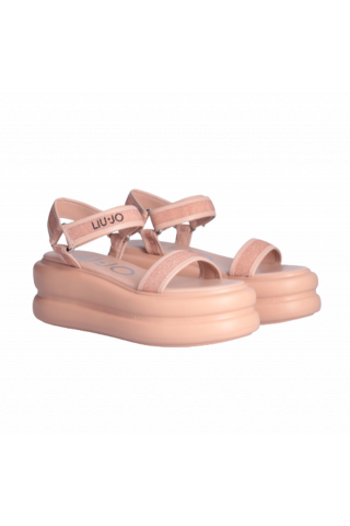 LIU JO ARIA 03 - SANDAL FLAT FORM SPREADING/MICROFIBER NUDE 51315