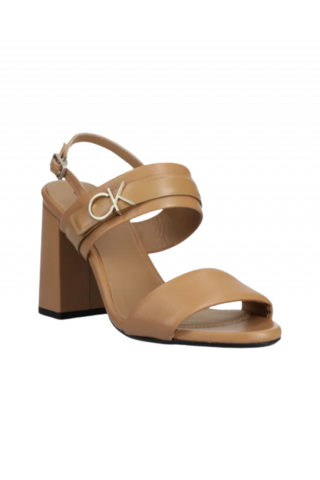 CALVIN KLEIN BLOCK HL SANDAL 85HH W/HW - SAFARI CANVAS RBC