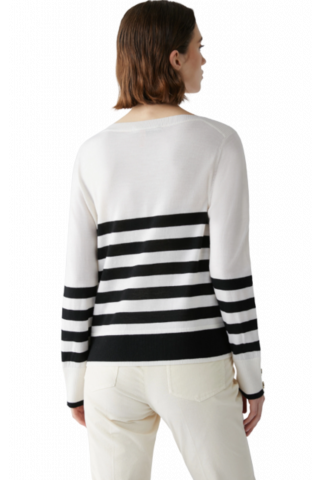 PENNY BLACK - LEPROTTO SWEATER WHITE/BLACK