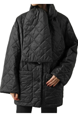 MeiMeiJ COAT CABAN TRAPUNTATO BLACK MY00CT_100