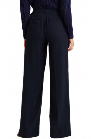 RALPH LAUREN TRIPLE GEORGETTE-PANT NAVY