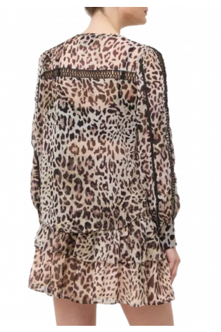 GUESS LS BRIGIDA TOP LEOPARD