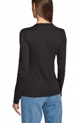 CALVIN KLEIN SMOOTH COTTON CREW NECK TEE LS BEH