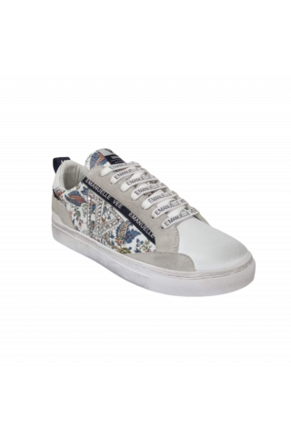 EMANUELLE VEE SNEAKER ALLACCIATA PELLE P100 COMBI MULTI WHITE