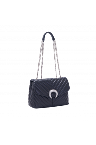 LA CARRIE - MOONLIGHT MED.BOWLING SHOULDER BAG SYNTHETIC BLACK