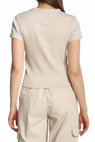 TOMMY HILFIGER TJW BABY CROP RIB CENTER BADGE ACE