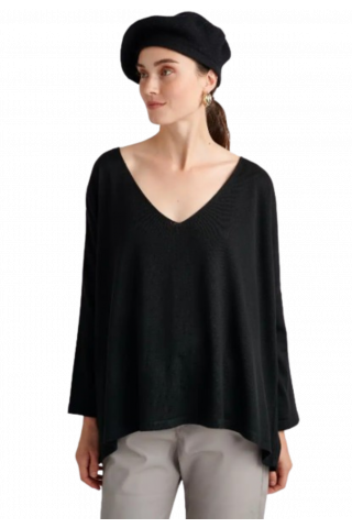 MY TIFFANY KNIT BLOUSE W24T3252_BLACK