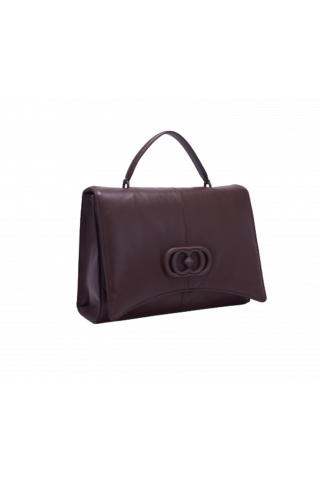 LA CARRIE DECCAN SHOPPER BAG LEATHER DARK BROWN