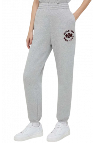 TOMMY HILFIGER - VARSITY FLOCK SWEATPANT GREY