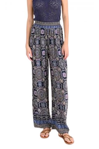 MOLLY BRACKEN LADIES WOVEN PANTS N274 NAVY PIA