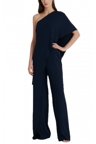 RALPH LAUREN SILKY GGT JUMSUIT NAVY