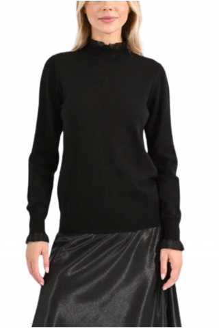 MOLLY BRACKEN LADIES KNITTED SWEATER - LA1398 BLACK FRANCE