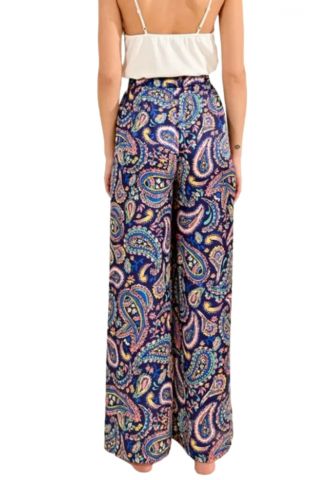 MOLLY BRACKEN LADIES WAVEN PANTS RVH102 NAVY SACHA