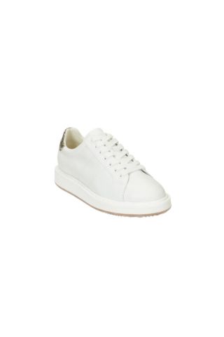 LAUREN RALPH LAUREN 100% COW LEATHER ANGELINE 4-SNEAKERS-LOW TOP LACE WHITE