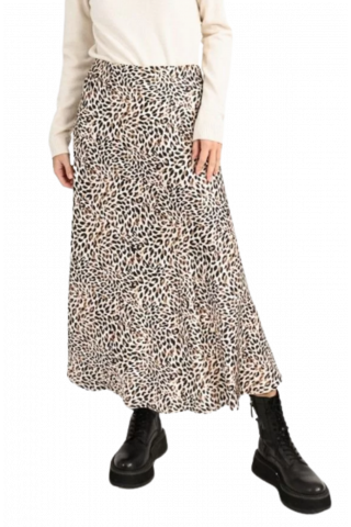 MOLLY BRACKEN LADIES WAVEN SKIRT - T1635A KHAKI/TANIA FRANCE