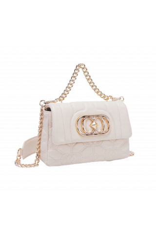 LA CARRIE BORSA A MANO TOUCHY STICK&SPOON STEPHY OFF WHITE MED.HAND BAG LEATHER