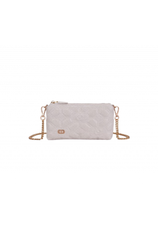 LA CARRIE - STICK&SPOON DOOBLE WALLET/BAG LEATHER IVORY