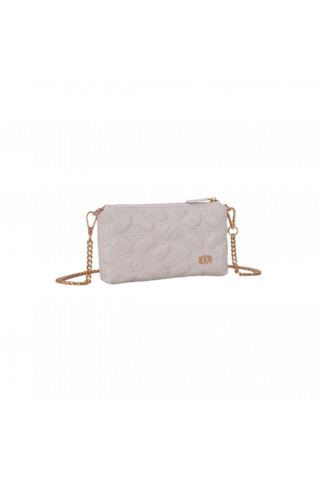 LA CARRIE - STICK&SPOON DOOBLE WALLET/BAG LEATHER IVORY