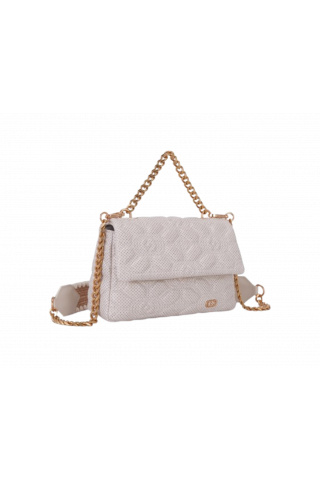 LA CARRIE - STICK&SPOON STEPHY MED.HAND BAG LEATHER IVORY