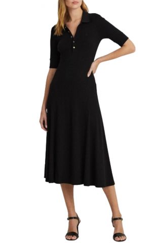 RALPH LAUREN SCM 2X2 RIB DRESS BLACK