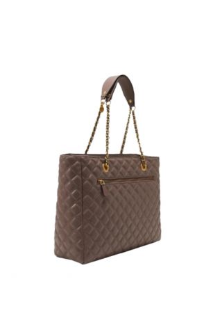 GUESS - GIULLY TOTE BAG DARK TAUPE