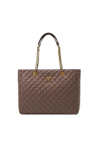 GUESS - GIULLY TOTE BAG DARK TAUPE