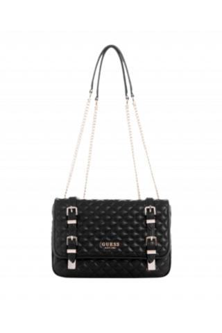 GUESS ADAM CONVERTIBLE XBODY FLAP QG869421 BLACK CAPITONE