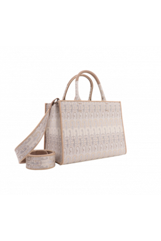 FURLA OPPORTUNITY S TOTE - TESSUTO JACCQUARD R TONI NATURALI